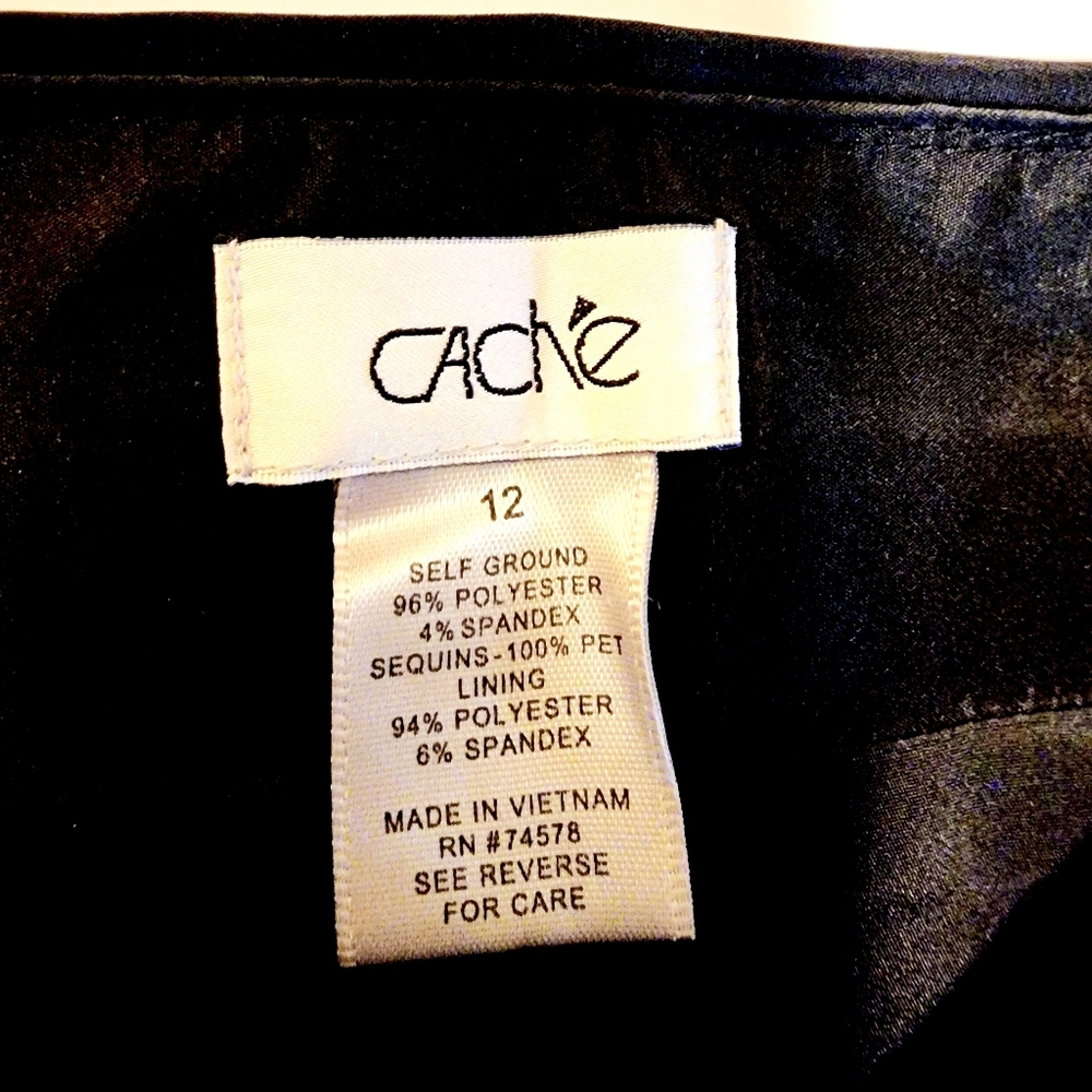 Cach Black Sequin Mini Skirt - image 2